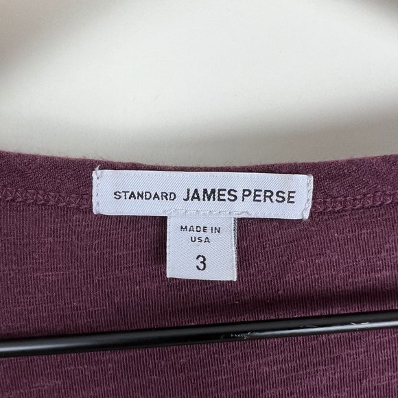 Standard James Perse Slub Jersey Mini Dress Slouchy Relaxed Long Sleeve Sweater - Picture 3 of 7